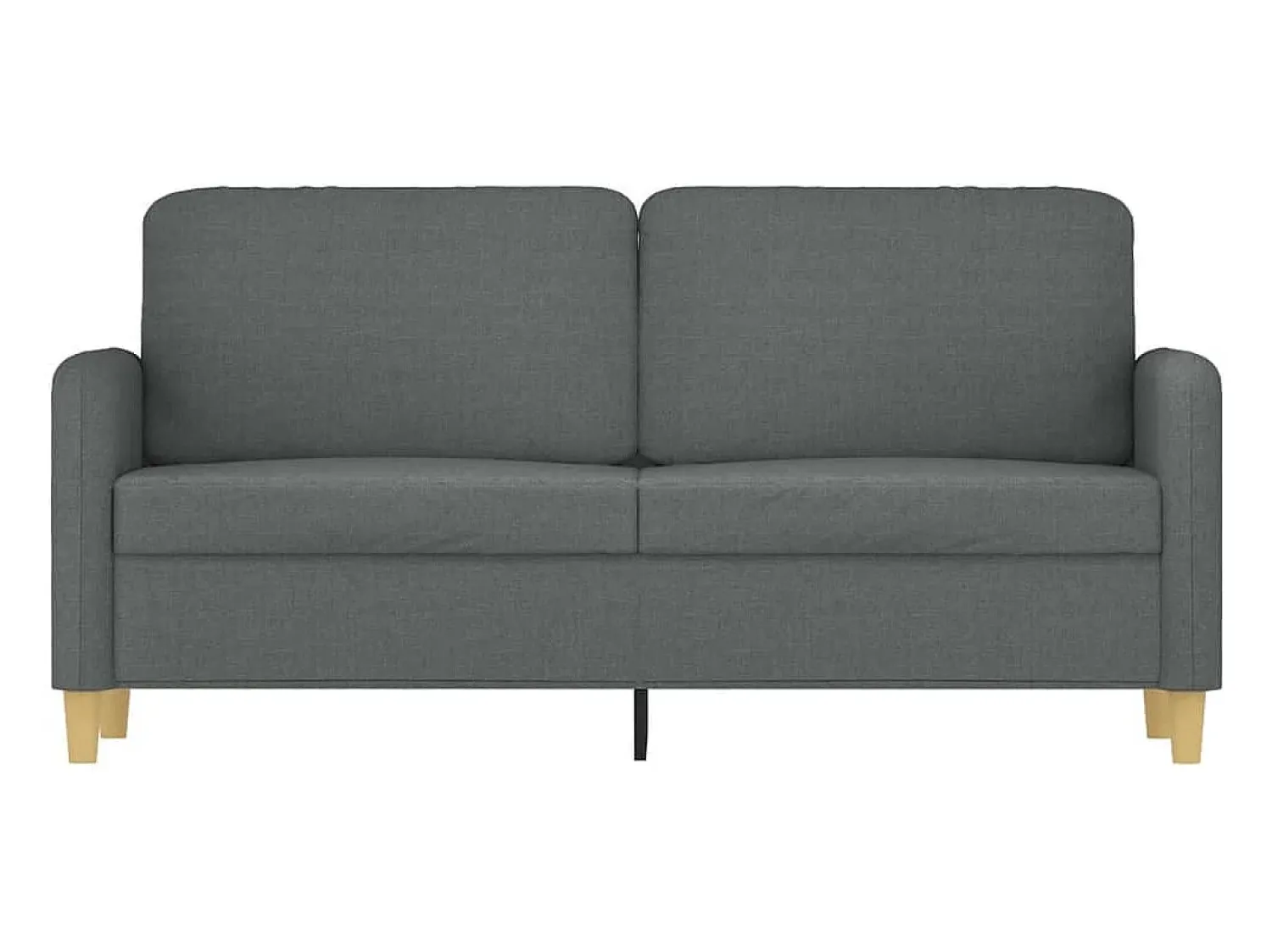 Best Sofá de 2 lugares em tecido 140 cm -escuro PT454995 Cinzento