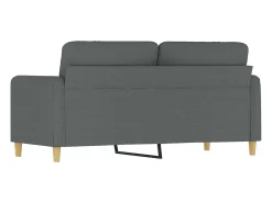 Best Sofá de 2 lugares em tecido 140 cm -escuro PT454995 Cinzento