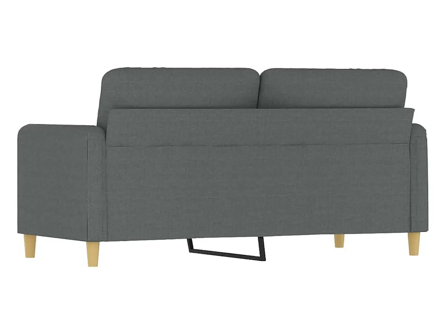 Best Sofá de 2 lugares em tecido 140 cm -escuro PT454995 Cinzento