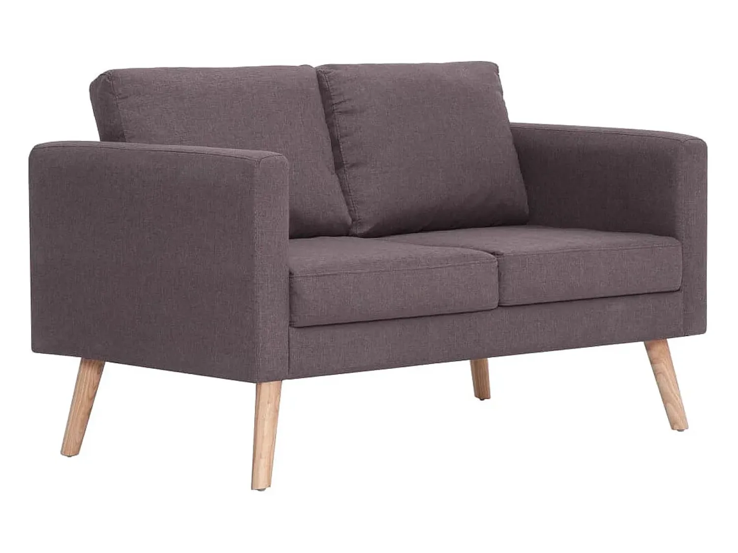 New Sofá de 2 lugares em tecido cinzento-acastanhado PT578744 Taupe