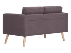New Sofá de 2 lugares em tecido cinzento-acastanhado PT578744 Taupe