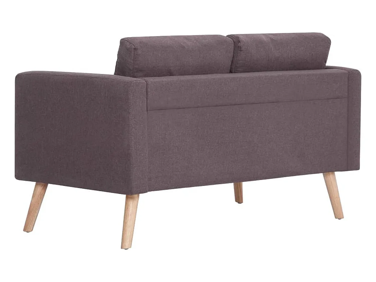 New Sofá de 2 lugares em tecido cinzento-acastanhado PT578744 Taupe