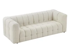 Sofá*Vente-unique Sofá de 3 lugares em tecido bouclé marfim design LERICI de Pascal Morabito Branco