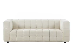 Sofá*Vente-unique Sofá de 3 lugares em tecido bouclé marfim design LERICI de Pascal Morabito Branco