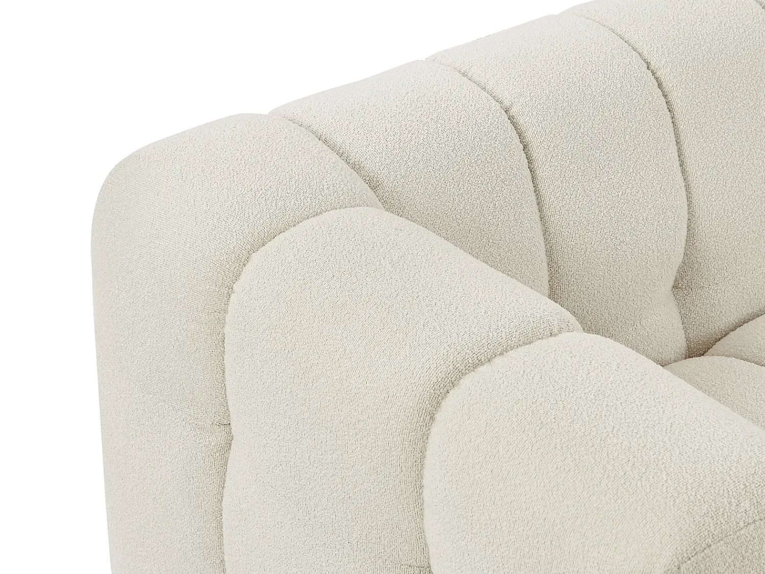 Sofá*Vente-unique Sofá de 3 lugares em tecido bouclé marfim design LERICI de Pascal Morabito Branco