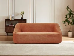 Vente-unique Sofá de 3 lugares em tecido texturizado design KIREBA^ Sofá