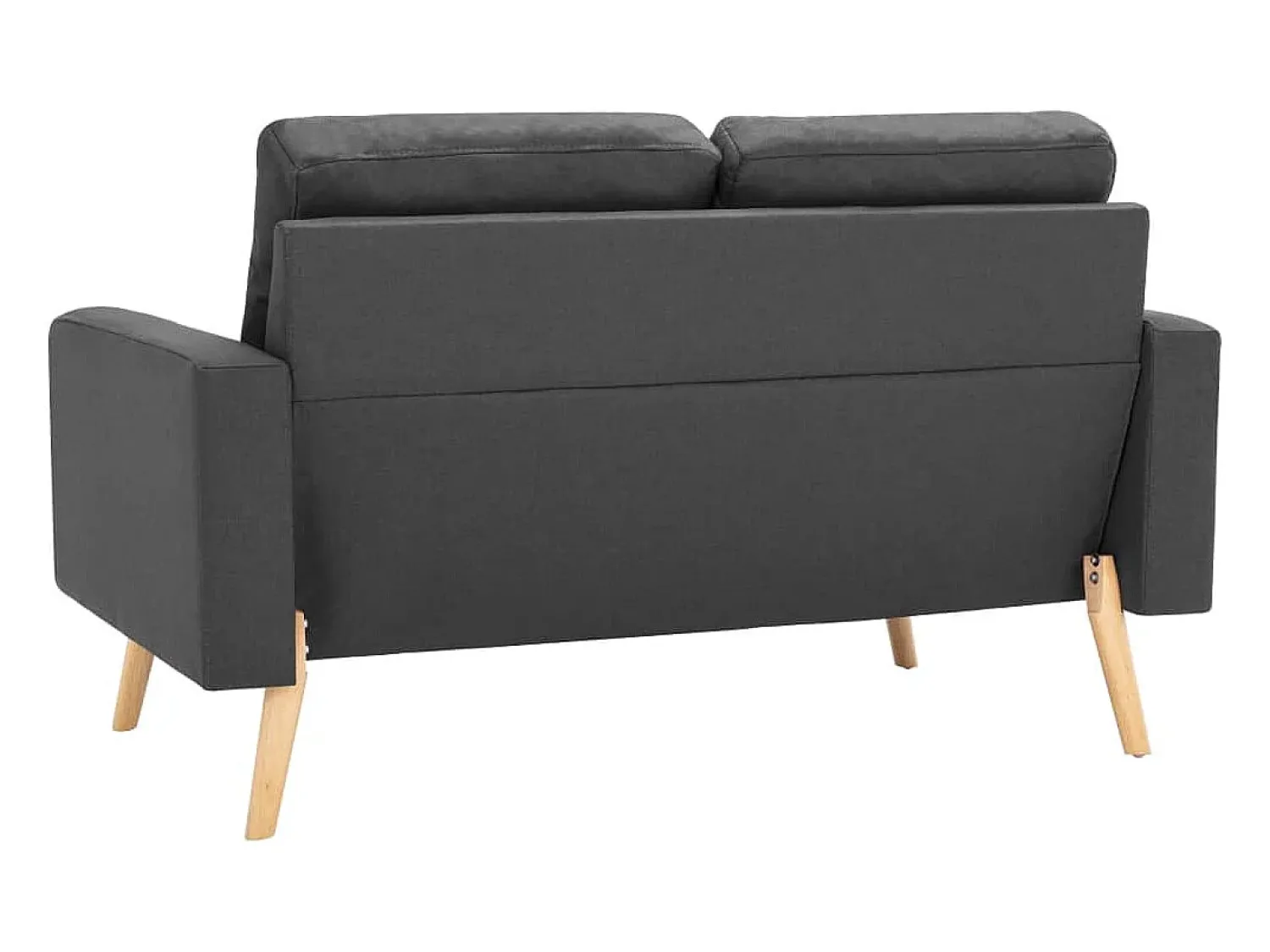 Sofá de 2 lugares em tecido -escuro PT537158^ Sofá
