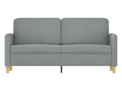 Sofá de 2 lugares em tecido 140 cm cinzento-claro PT385986 Cinzento claro