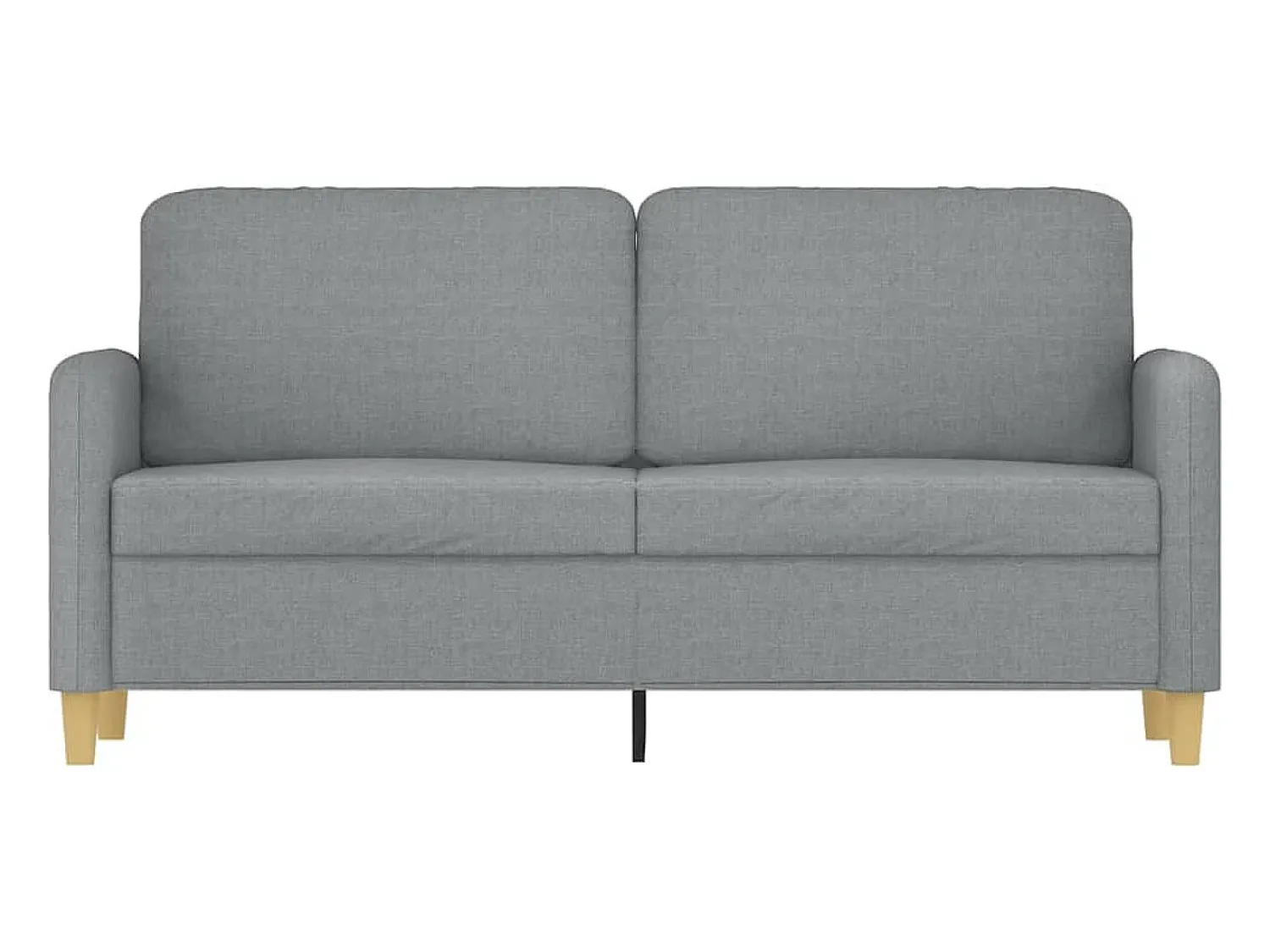 Sofá de 2 lugares em tecido 140 cm cinzento-claro PT385986 Cinzento claro