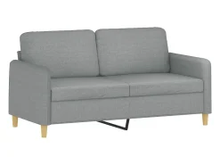 Sofá de 2 lugares em tecido 140 cm cinzento-claro PT385986 Cinzento claro