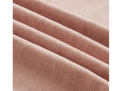 Sofá|Hauss Spole Sofá de 3 lugares em tecido chenille - Com apoio lombar e saia plissada removível. Rosa