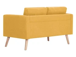 Sofá|vidaxl Sofá de 2 lugares em tecido Amarelo
