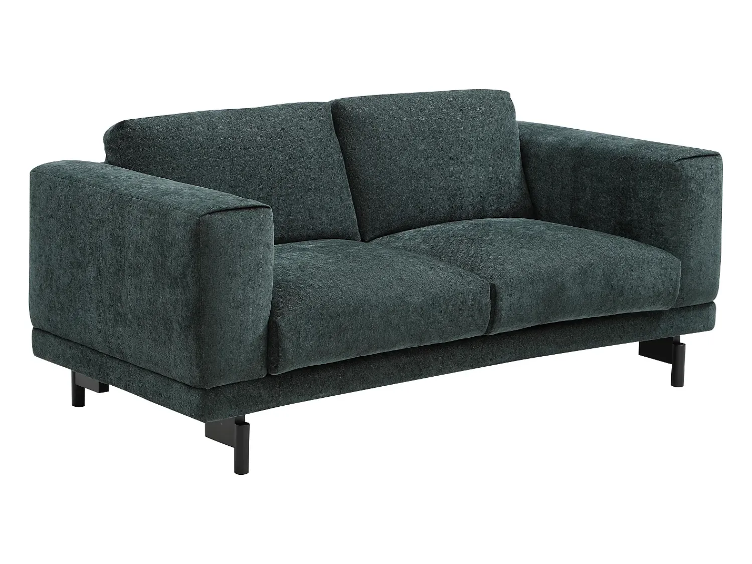 Sofá*Vente-unique Sofá de 2 lugares em tecido chenille de cor DEMBOLA Verde