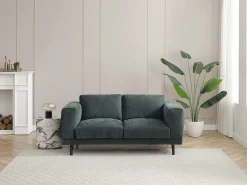 Sofá*Vente-unique Sofá de 2 lugares em tecido chenille de cor DEMBOLA Verde