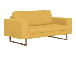 Sofá| Sofá de 2 lugares em tecido PT292821 Amarelo