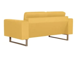 Sofá| Sofá de 2 lugares em tecido PT292821 Amarelo