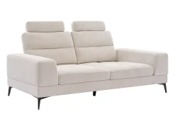 New Vente-unique Sofá de 3 lugares em tecido texturizado com encosto função avanço-recuo UDALIO Bege