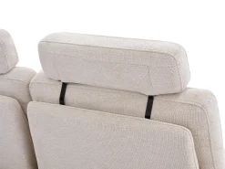 New Vente-unique Sofá de 3 lugares em tecido texturizado com encosto função avanço-recuo UDALIO Bege