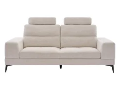 New Vente-unique Sofá de 3 lugares em tecido texturizado com encosto função avanço-recuo UDALIO Bege
