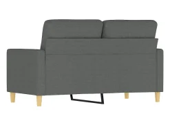 Sofá| Sofá de 2 lugares em tecido 120 cm -escuro PT834194 Cinzento