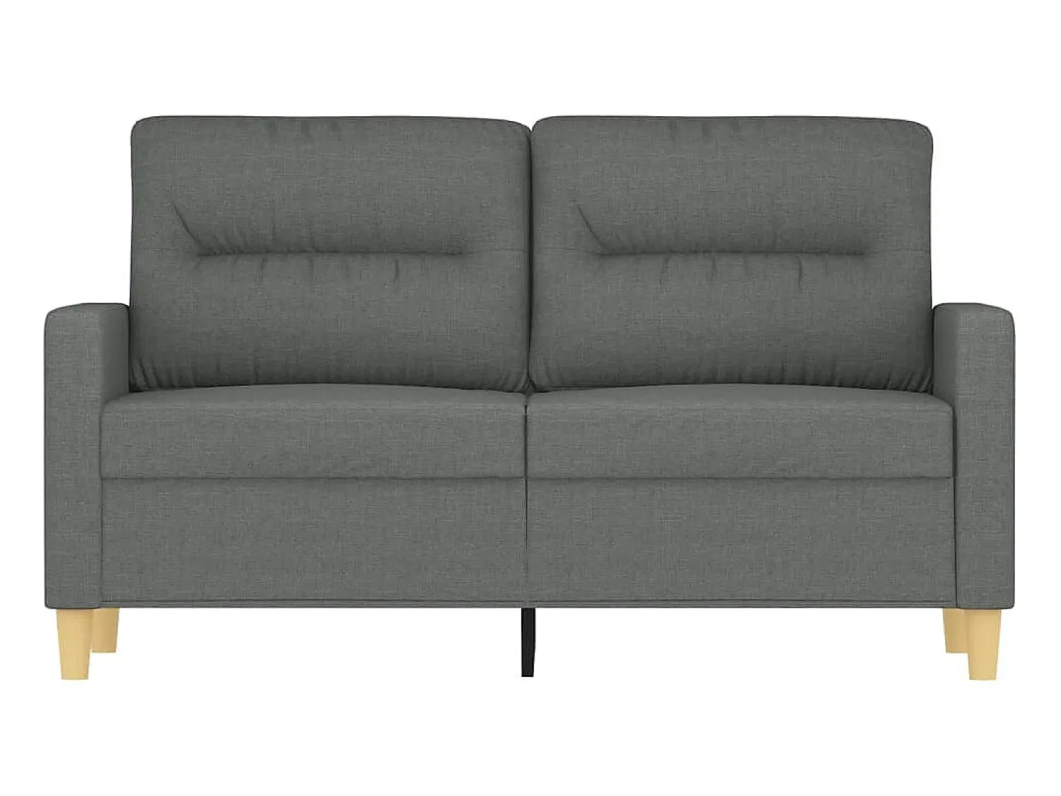 Sofá| Sofá de 2 lugares em tecido 120 cm -escuro PT834194 Cinzento