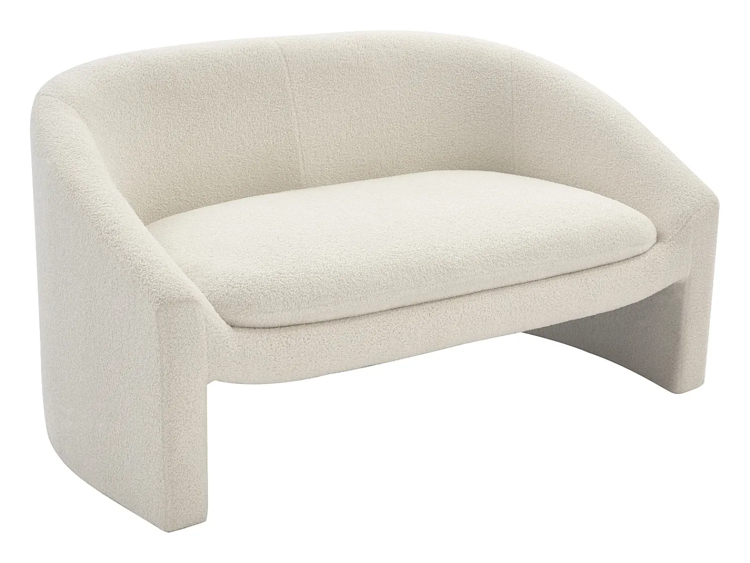Sofá*Vente-unique Sofá de 2 lugares em tecido bouclé cor OSSANA Branco