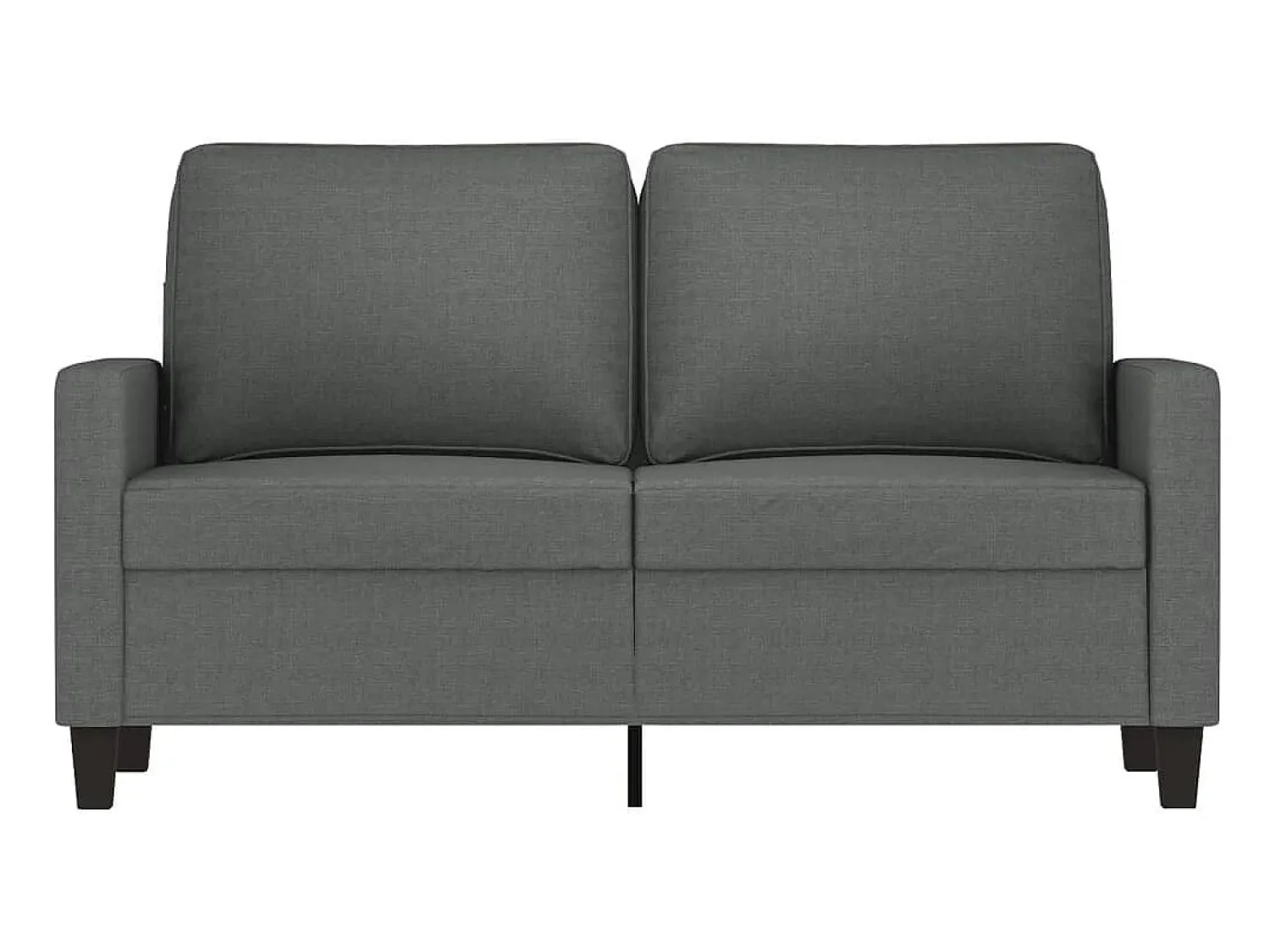 Sofá* Sofá de 2 lugares em tecido 120 cm -escuro PT750805 Cinzento
