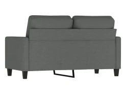 Sofá* Sofá de 2 lugares em tecido 120 cm -escuro PT750805 Cinzento