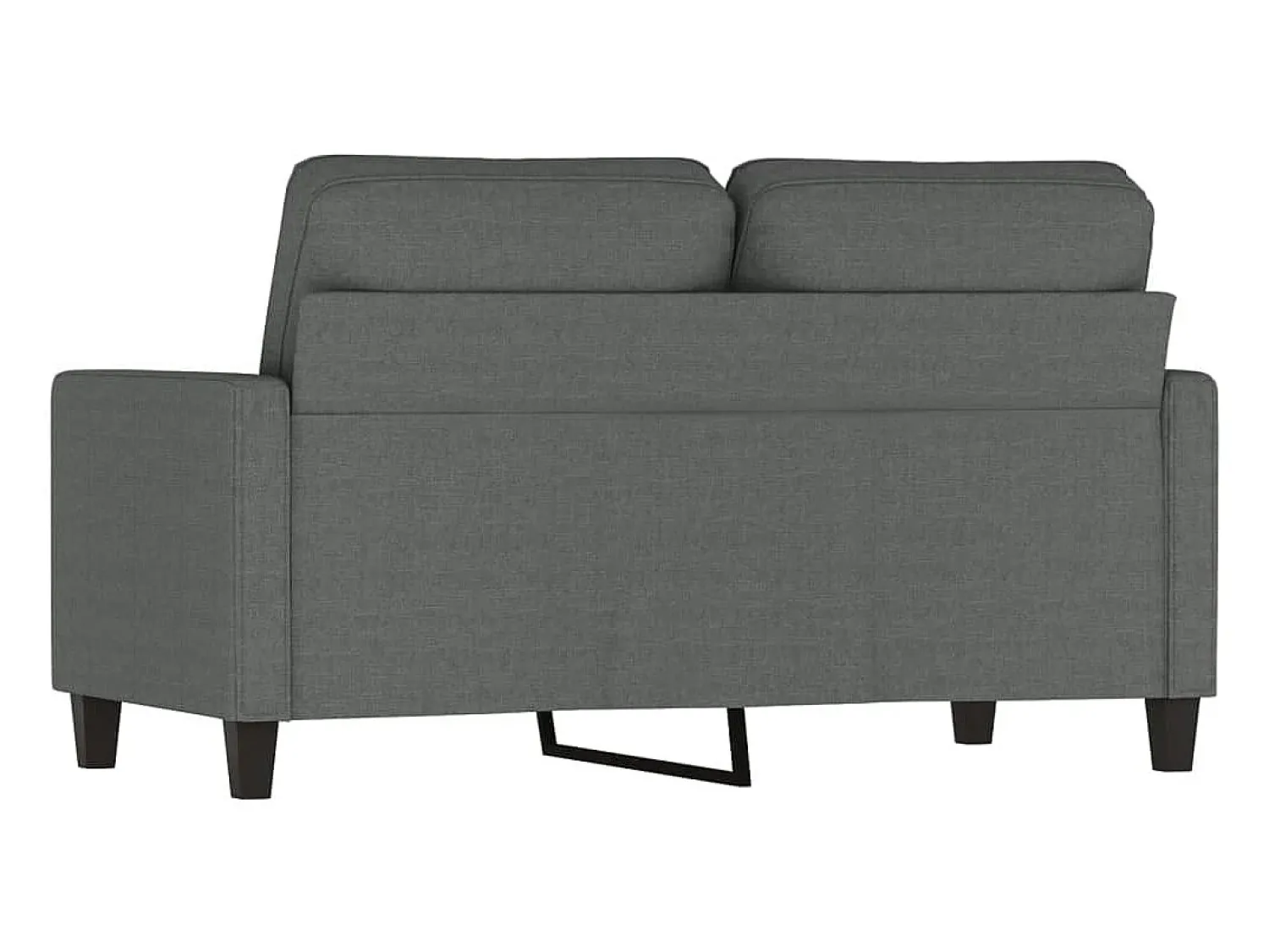 Sofá* Sofá de 2 lugares em tecido 120 cm -escuro PT750805 Cinzento