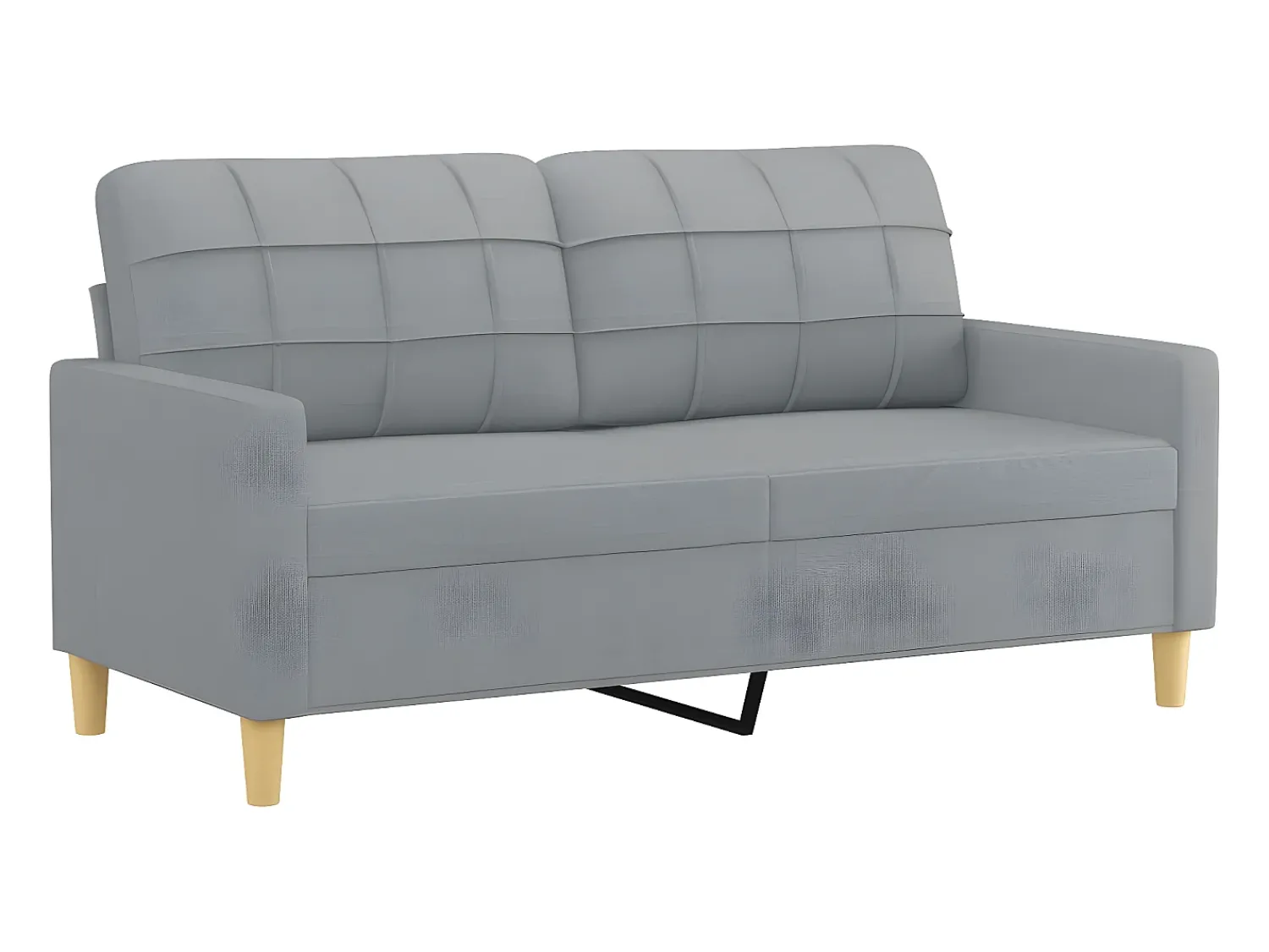 Sofá| Sofá de 2 lugares em tecido 140 cm -claro PT900197 Cinzento