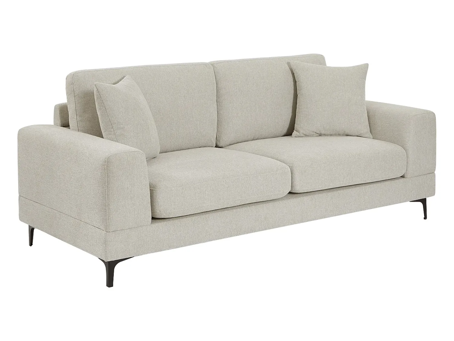 Sofá*Vente-unique Sofá de 2 lugares em tecido texturizado cor JAMOLO Bege