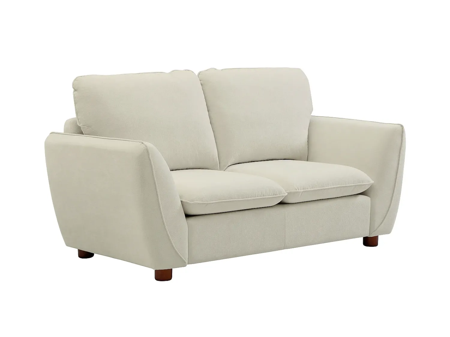 Sofá*Vente-unique Sofá de 2 lugares em tecido de cor branco suave MENARDIA Branco sujo