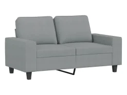 Sofá| Sofá de 2 lugares em tecido 120 cm cinzento-claro PT990774 Cinzento claro
