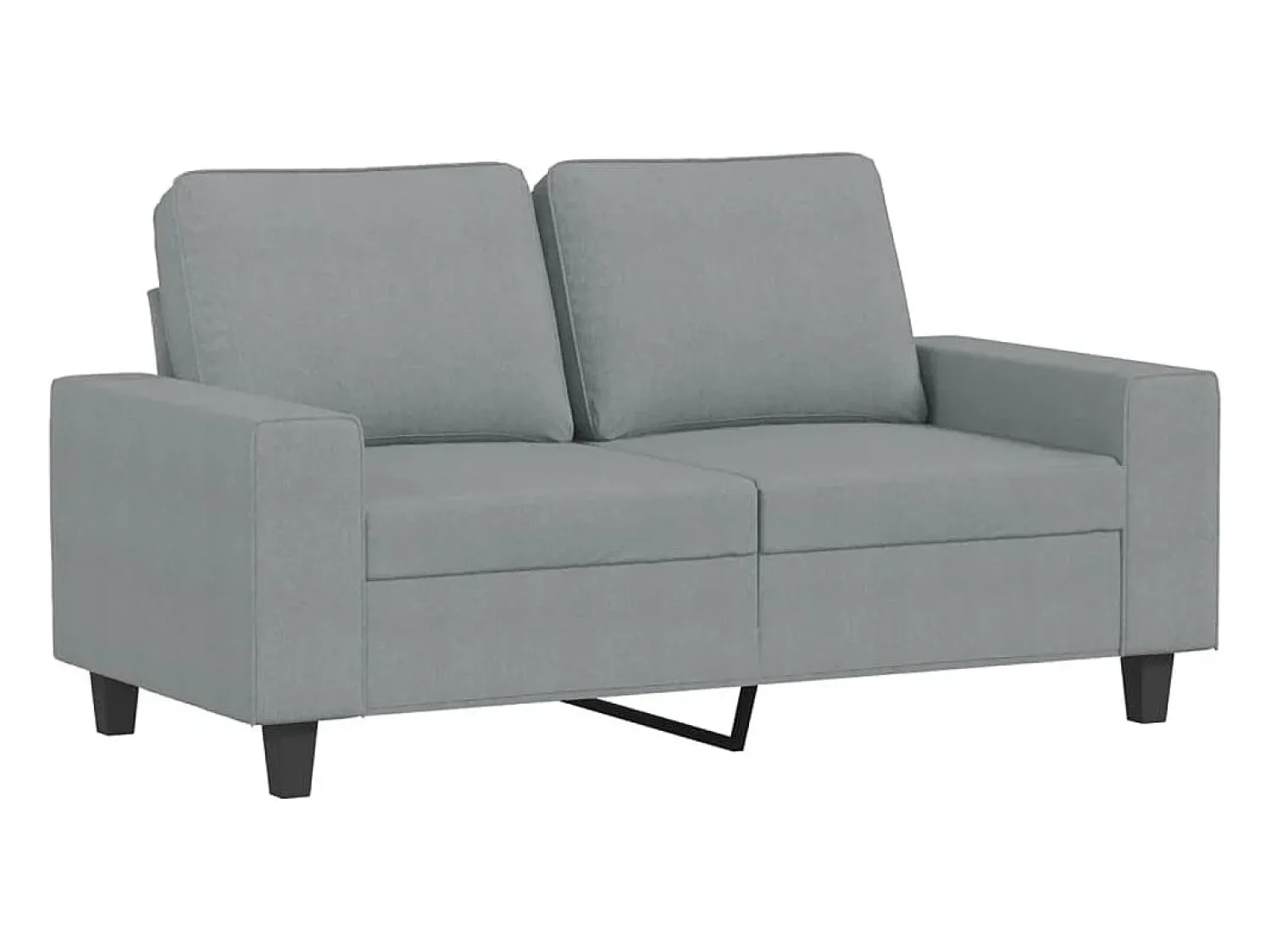 Sofá| Sofá de 2 lugares em tecido 120 cm cinzento-claro PT990774 Cinzento claro