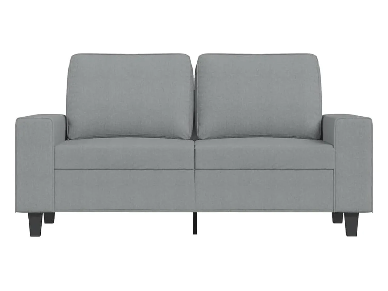 Sofá| Sofá de 2 lugares em tecido 120 cm cinzento-claro PT990774 Cinzento claro