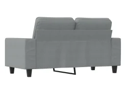 Sofá| Sofá de 2 lugares em tecido 120 cm cinzento-claro PT990774 Cinzento claro