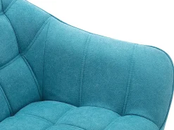 Sofá|Vente-unique Sofá de 2 lugares em tecido azul acolchoado. Estilo escandinavo. CASERTA Azul turquesa