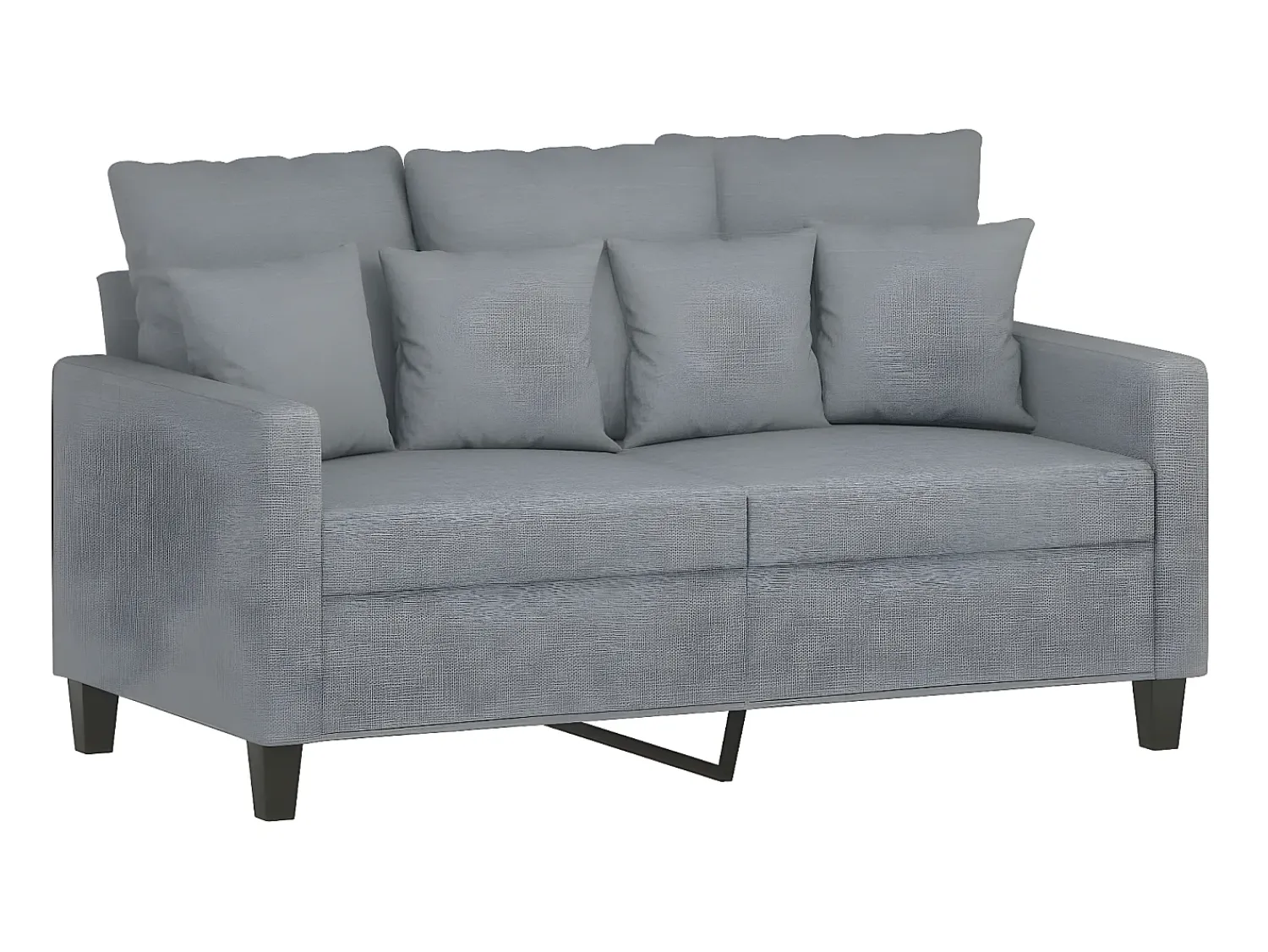 Sofá| Sofá de 2 lugares em tecido 120 cm -claro PT533278 Cinzento