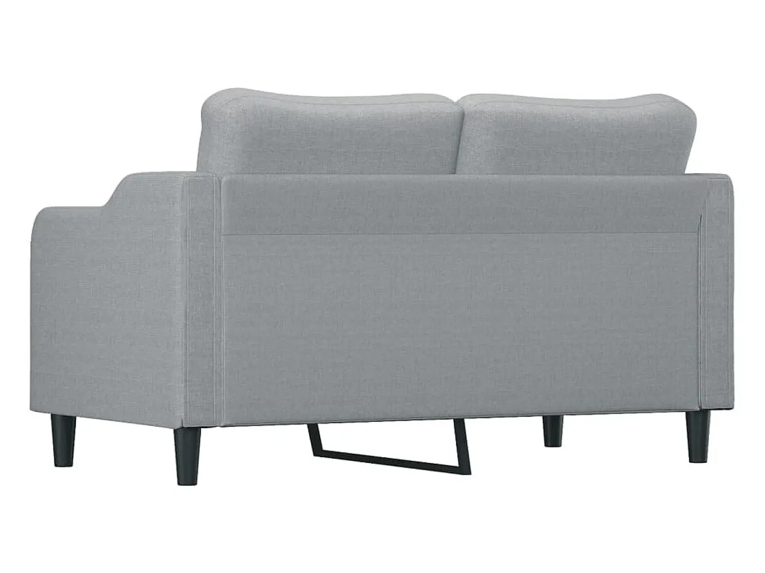Sofá*vidaxl Sofá de 2 lugares em tecido 140 cm -claro Cinzento