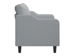 Sofá*vidaxl Sofá de 2 lugares em tecido 140 cm -claro Cinzento