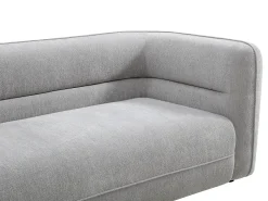 Sale Vente-unique Sofá de 3 lugares em tecido chenille cinza produto ecorresponsável TALIENA Cinzento