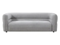 Sale Vente-unique Sofá de 3 lugares em tecido chenille cinza produto ecorresponsável TALIENA Cinzento