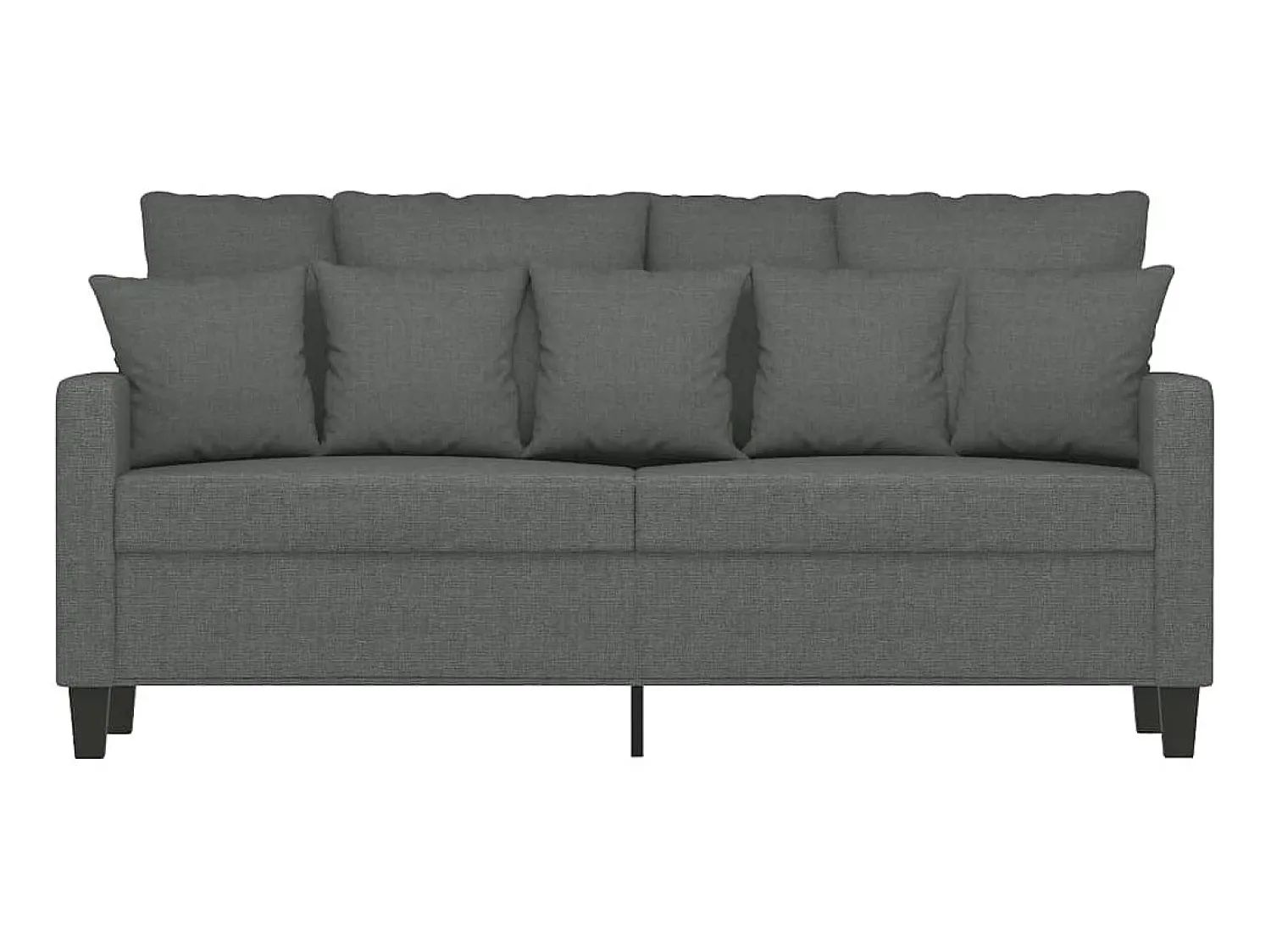 Discount Sofá de 2 lugares em tecido 140 cm -escuro PT109168 Cinzento