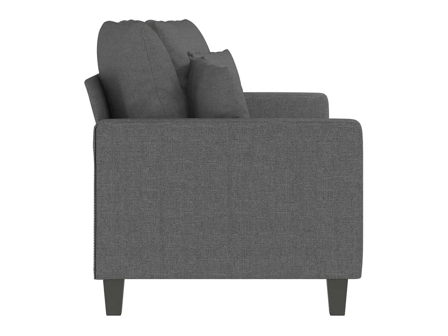 Discount Sofá de 2 lugares em tecido 140 cm -escuro PT109168 Cinzento