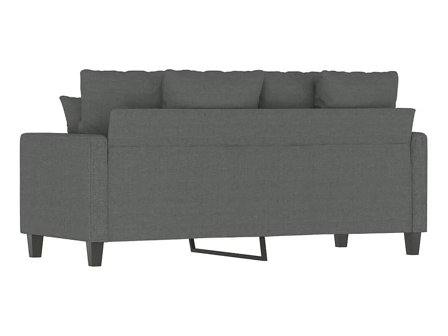 Discount Sofá de 2 lugares em tecido 140 cm -escuro PT109168 Cinzento