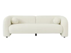 Sofá*Vente-unique Sofá de 3 lugares em tecido bouclé branco OVOTAS Marfim