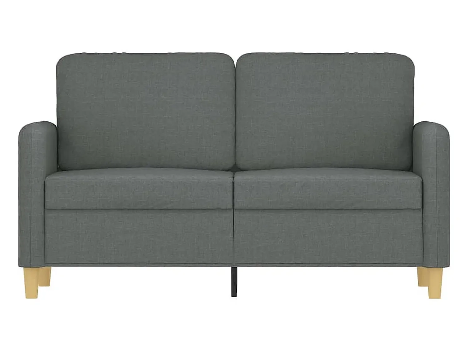 Sofá| Sofá de 2 lugares em tecido 120 cm -escuro PT590689 Cinzento