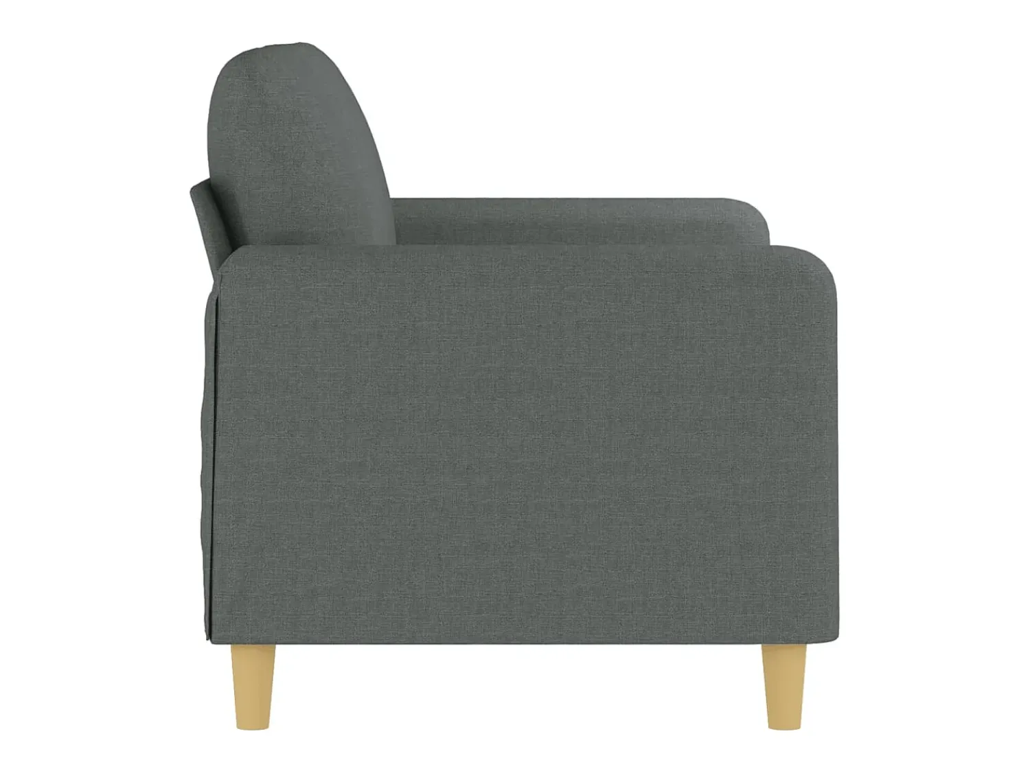 Sofá| Sofá de 2 lugares em tecido 120 cm -escuro PT590689 Cinzento