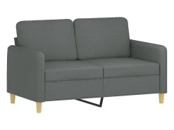 Sofá| Sofá de 2 lugares em tecido 120 cm -escuro PT590689 Cinzento