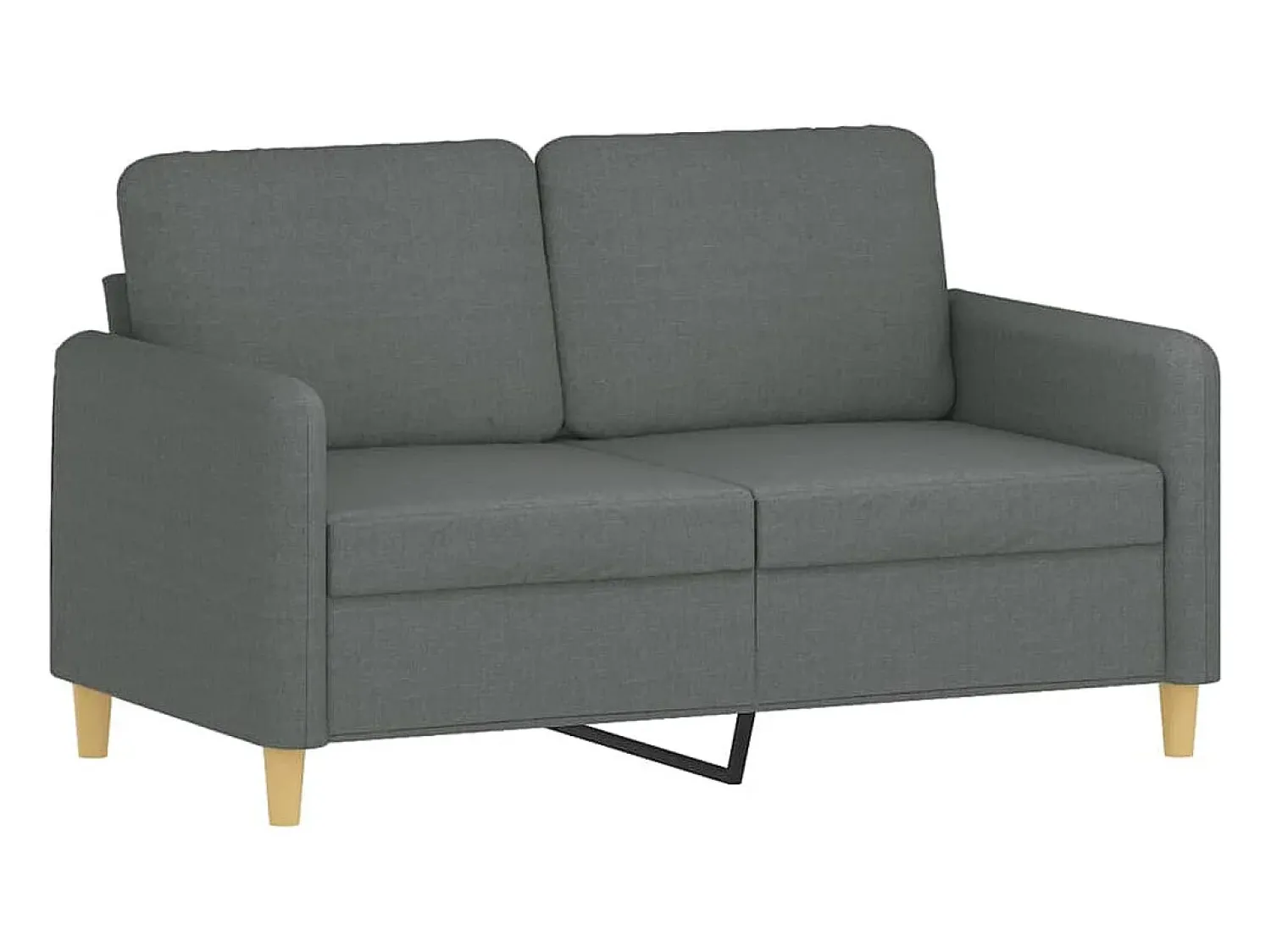 Sofá| Sofá de 2 lugares em tecido 120 cm -escuro PT590689 Cinzento